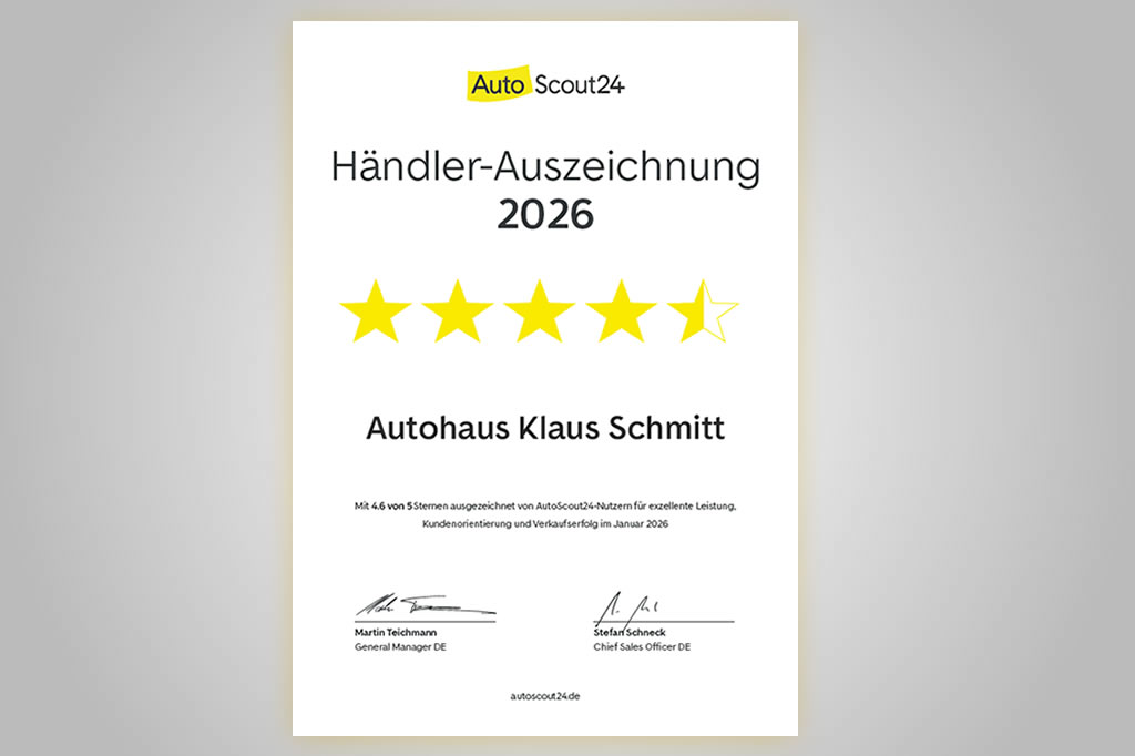 AutoScout24: Top-Händler Auszeichnung 2026